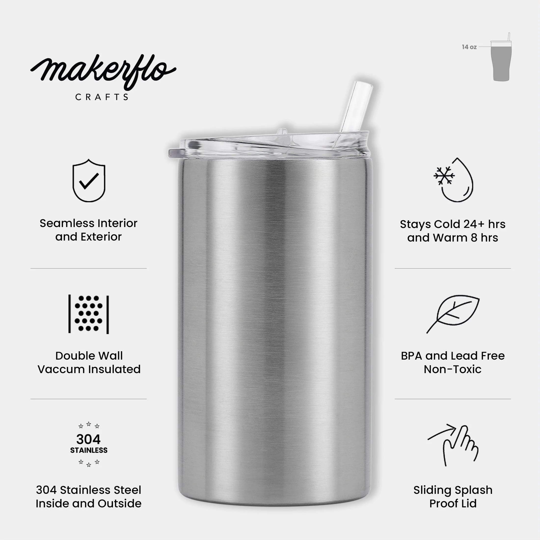 14oz Skinny Tumbler - Image 4