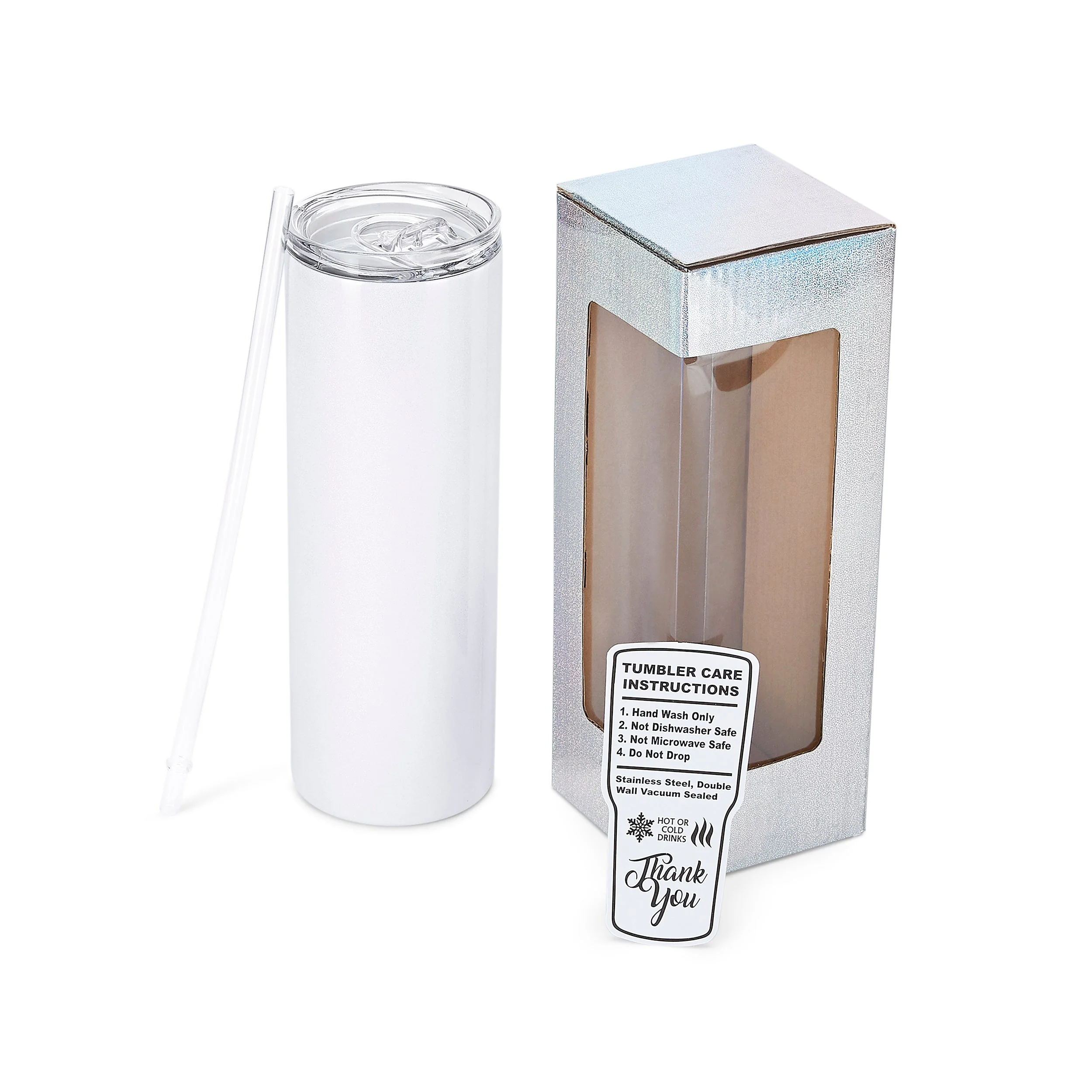 20oz Skinny Tumbler Glitter Shimmer - Image 3