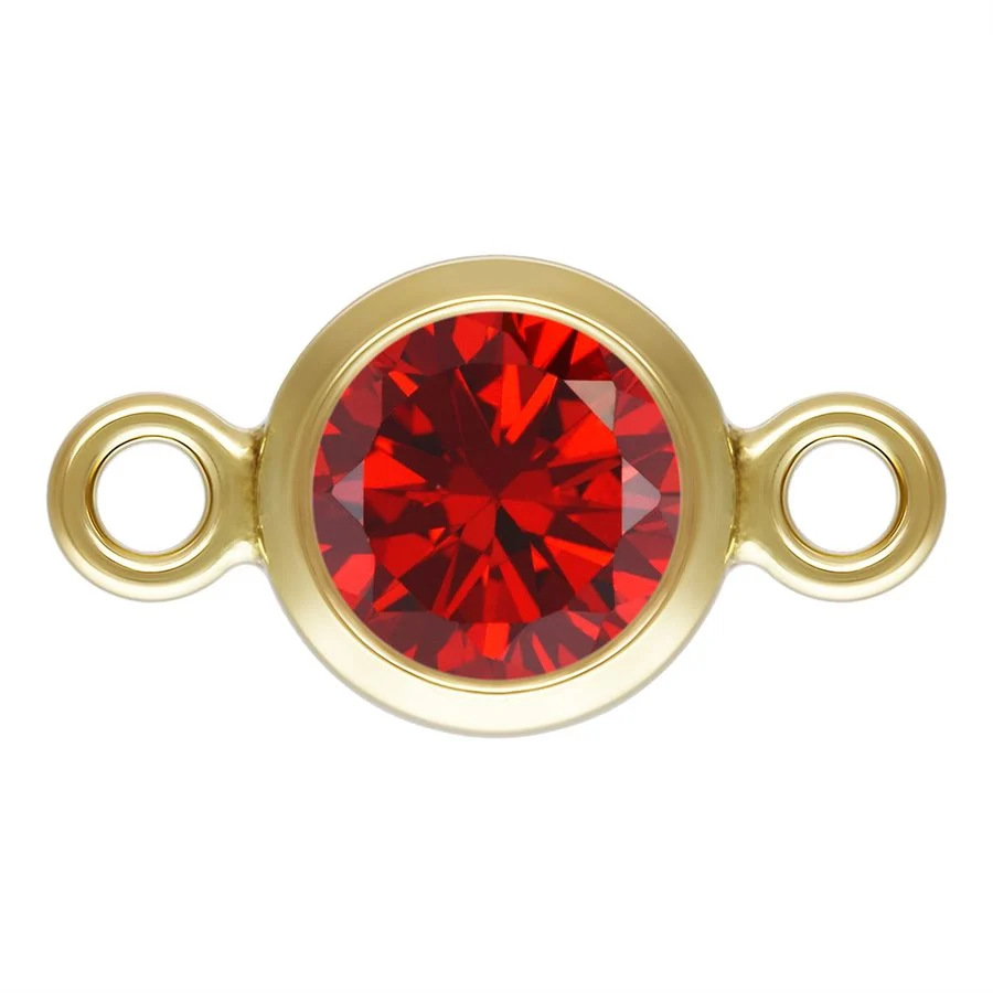 Birthstone Connectors, Gold Filled 14k, 4mm, For Permanent Jewelry - Image 2