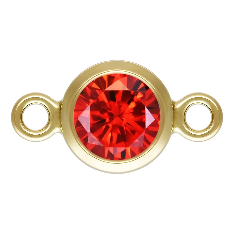 Birthstone Connectors, Gold Filled 14k, 4mm, For Permanent Jewelry - Image 8