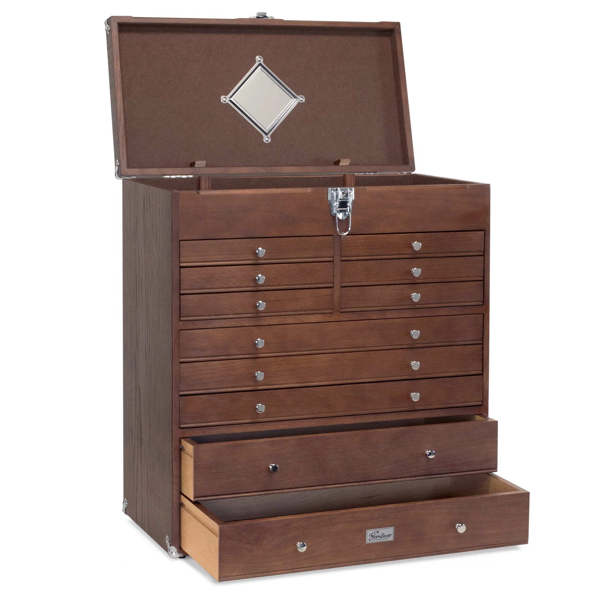 Dark Oak 11-Drawer Classic American Style Top Chest GI-T22-D, Gerstner International - Image 2