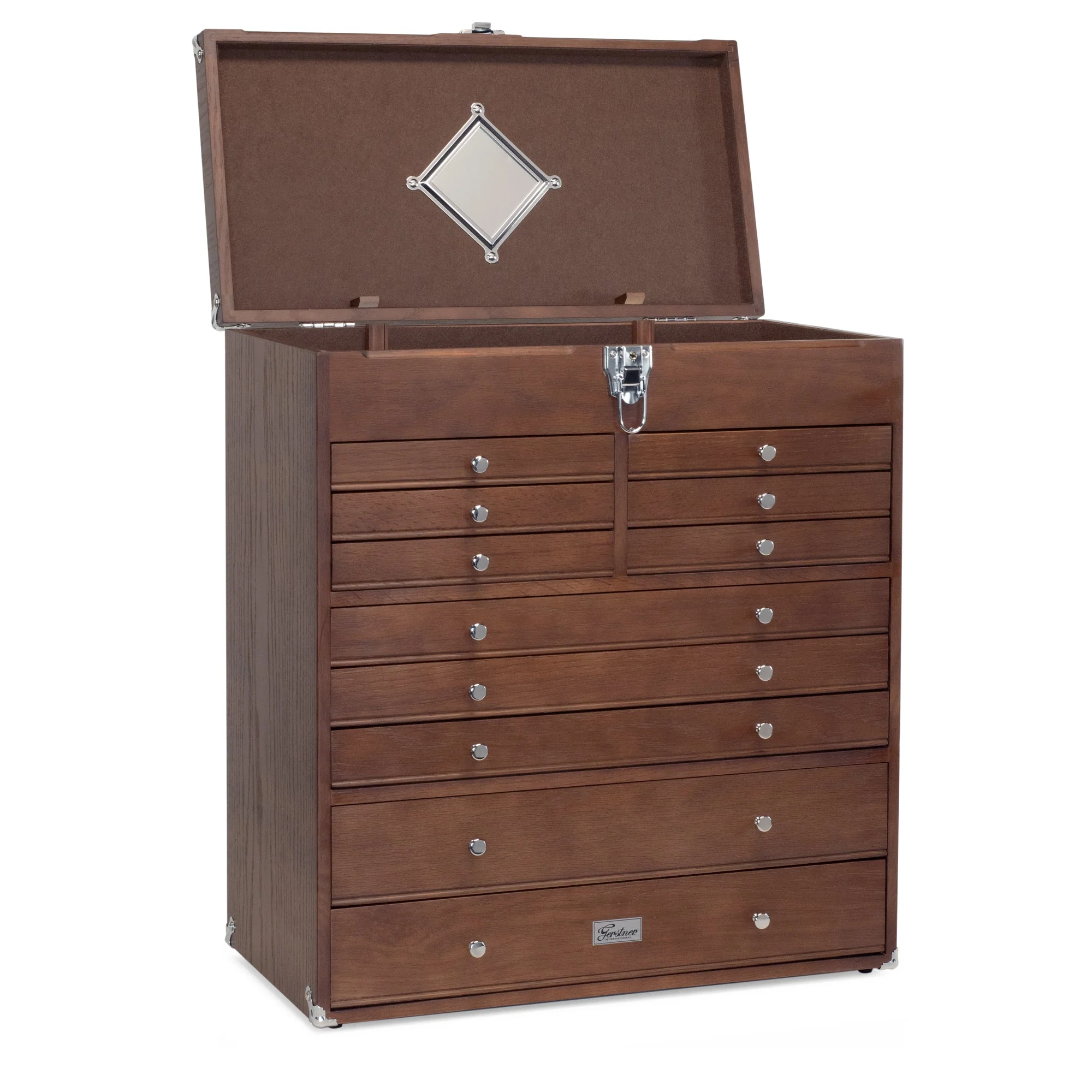 Dark Oak 11-Drawer Classic American Style Top Chest GI-T22-D, Gerstner International - Image 3