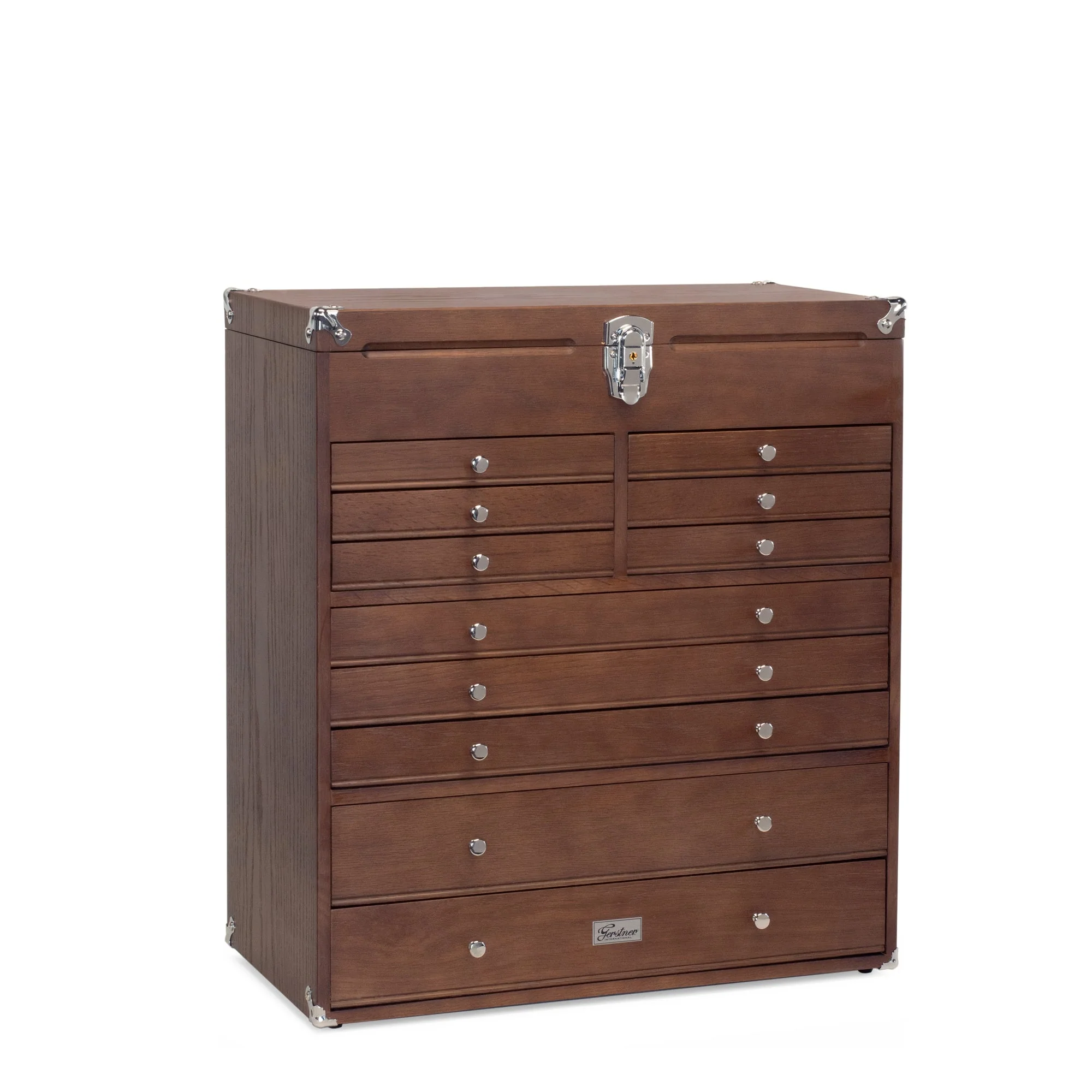 Dark Oak 11-Drawer Classic American Style Top Chest GI-T22-D, Gerstner International - Image 4