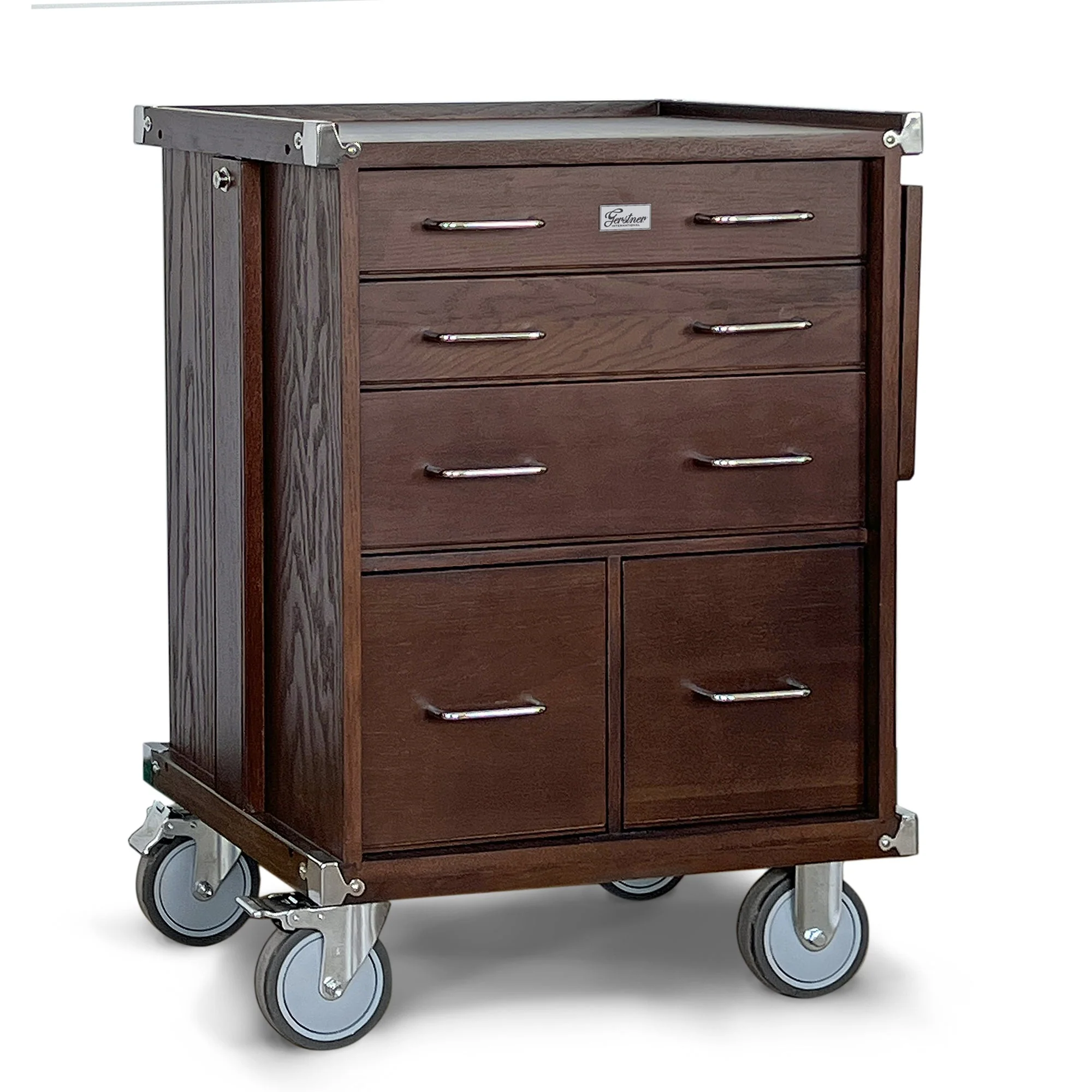 Dark Oak 5-Drawer Roller Cabinet GI-R20-D - Gerstner International - Image 3