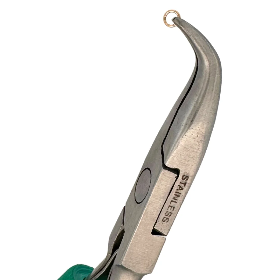 Grounded Bent Nose Pliers for Permanent Jewelry - Image 3