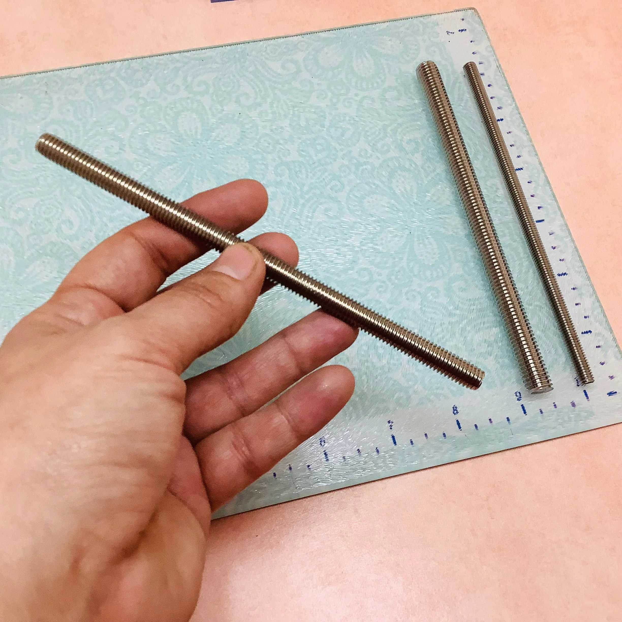 Metal Rods Set of 3 threaded Tools for polymer clay sculpting and texture wand - Image 3