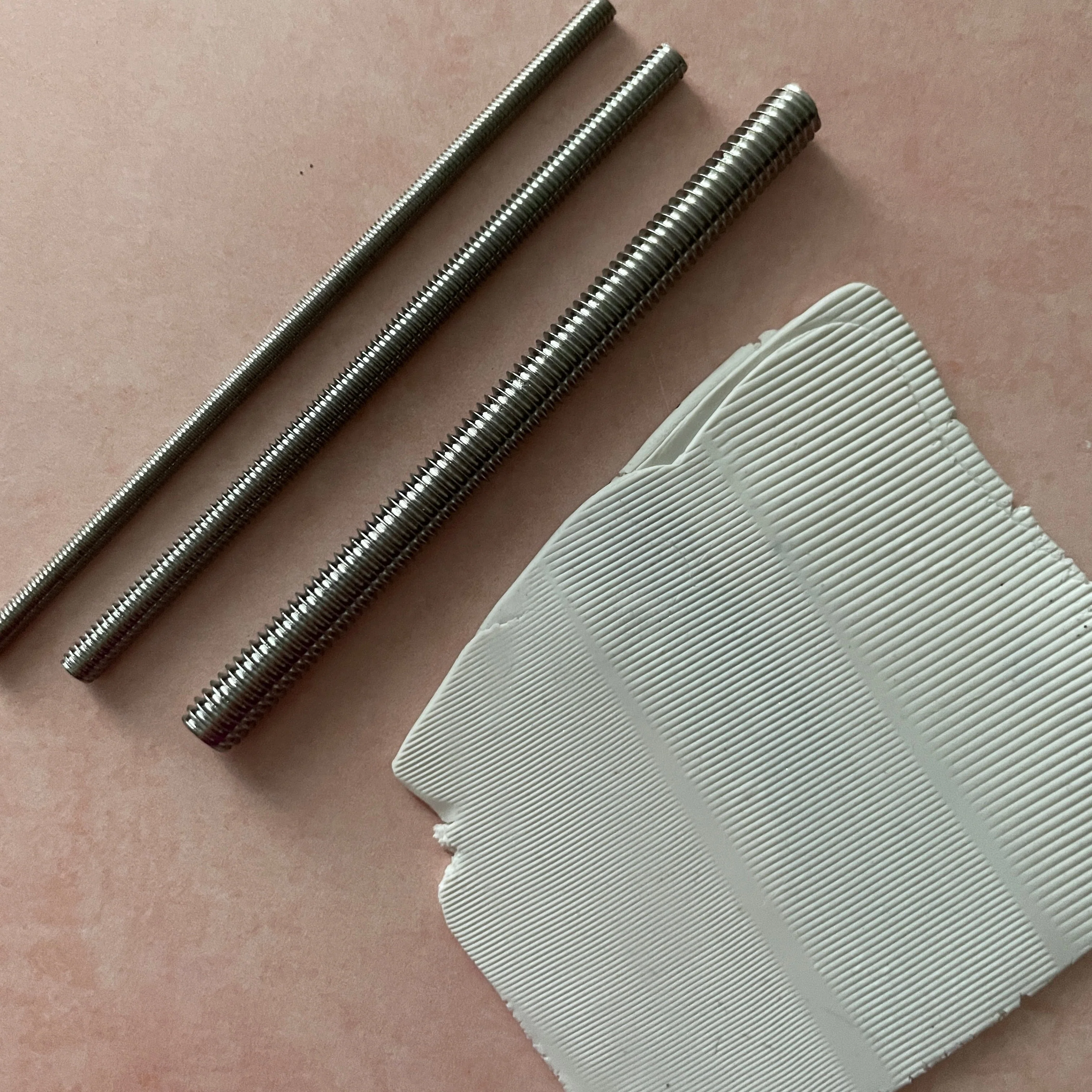 Metal Rods Set of 3 threaded Tools for polymer clay sculpting and texture wand - Image 6
