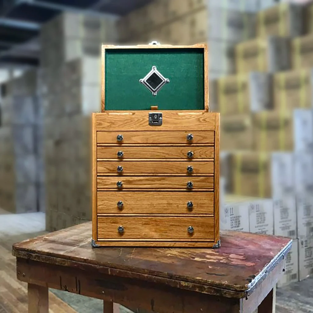 Oak 6-Drawer Mighty Portable Top Chest T16, Gerstner International - Image 4