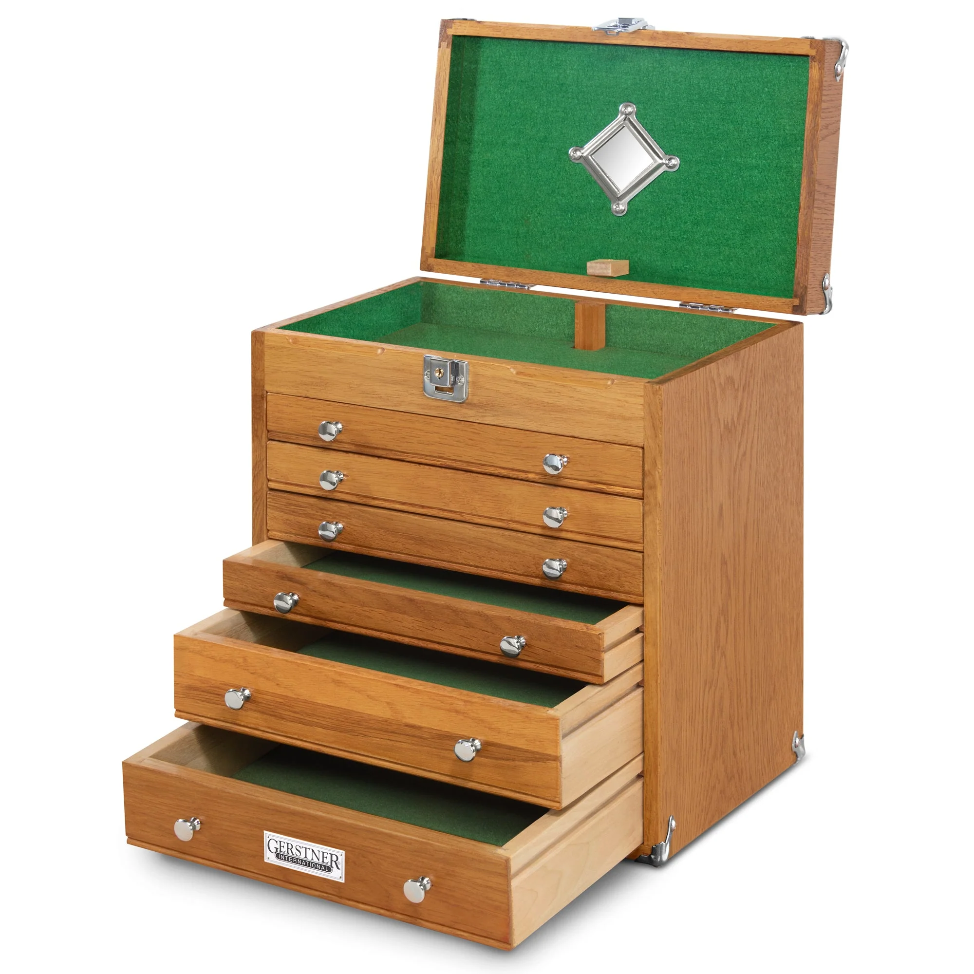 Oak 6-Drawer Mighty Portable Top Chest T16, Gerstner International - Image 8