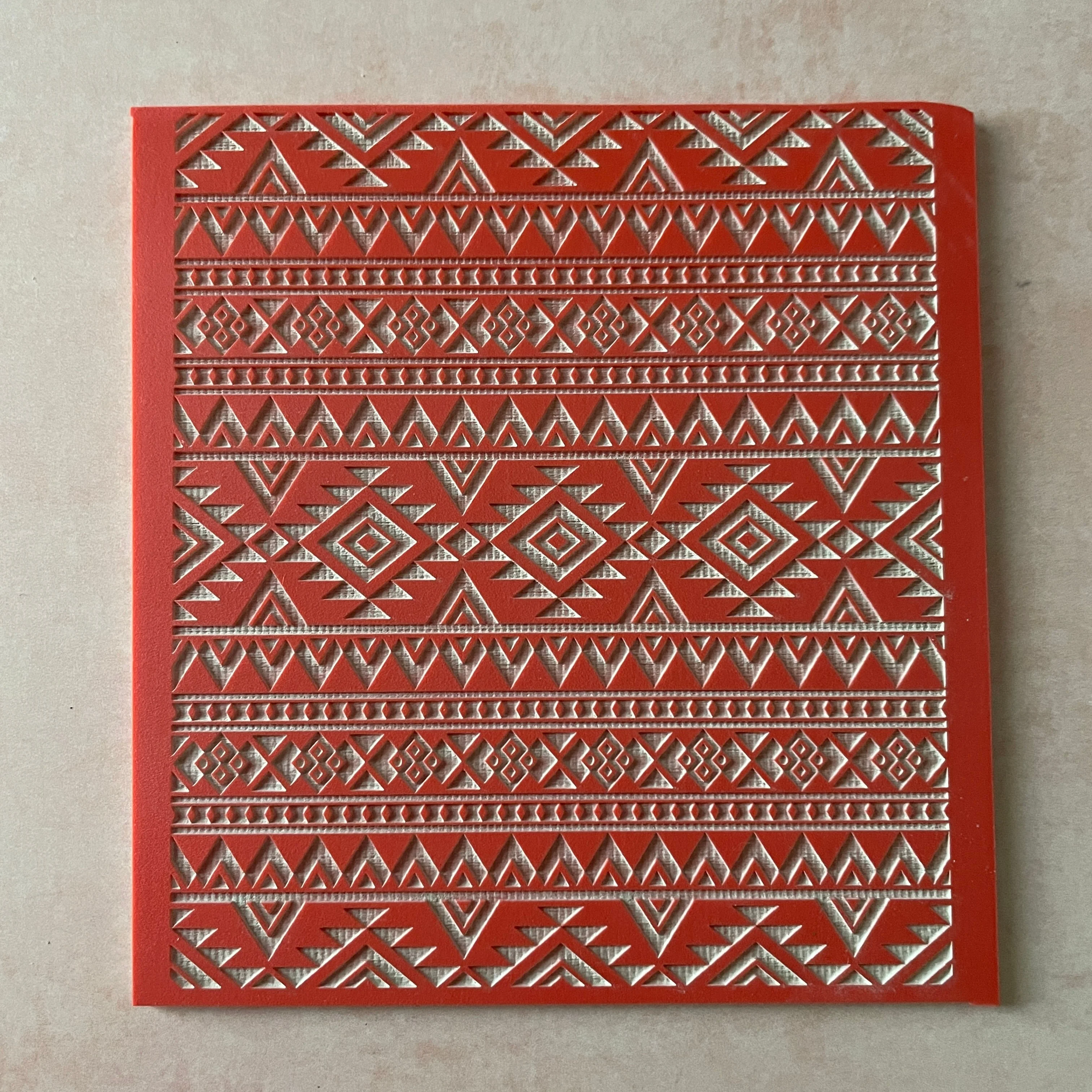 Quilted in the West South west Rubber Stamp Texture Sheet Mat for polymer clay metal clay mixed media art - Image 2