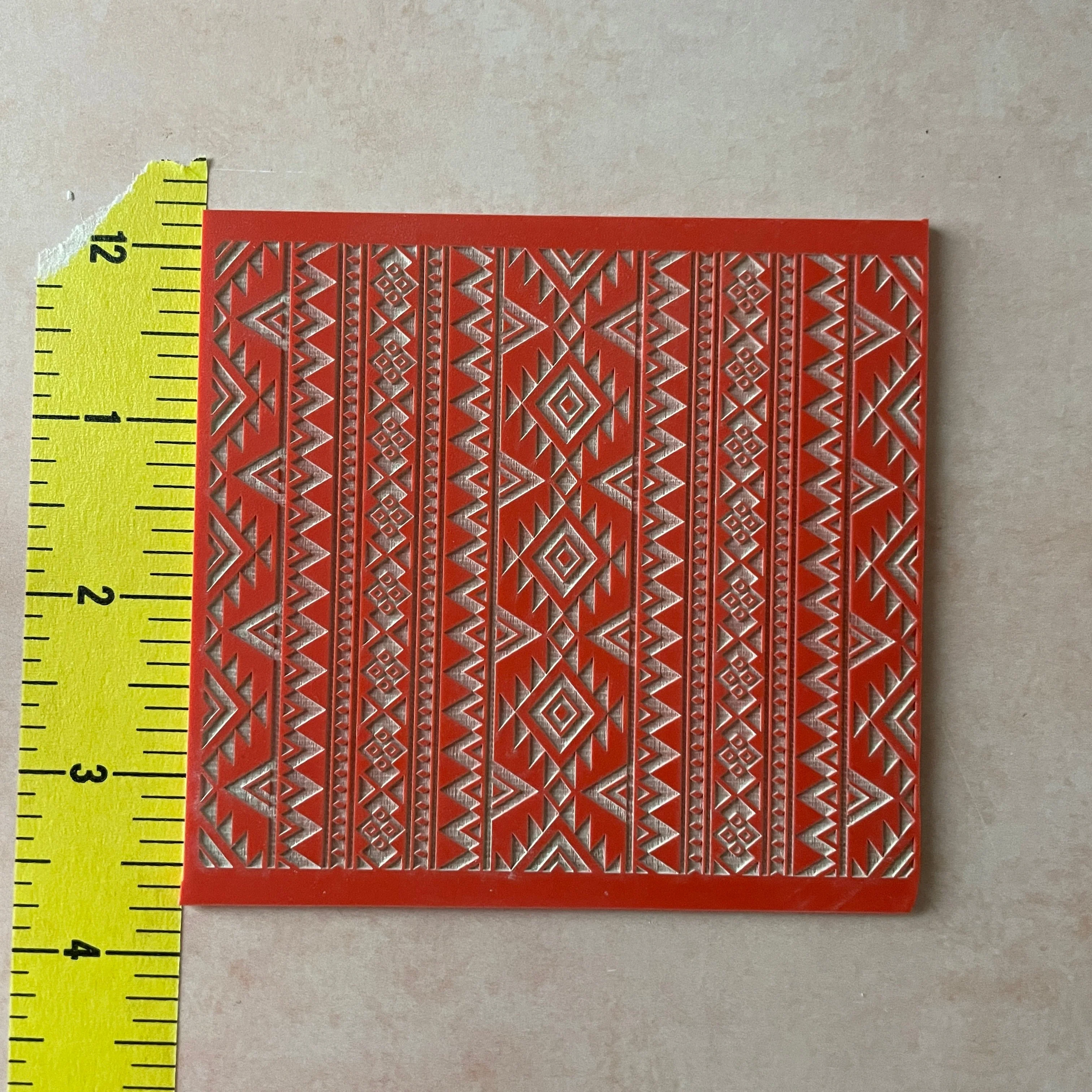 Quilted in the West South west Rubber Stamp Texture Sheet Mat for polymer clay metal clay mixed media art - Image 4