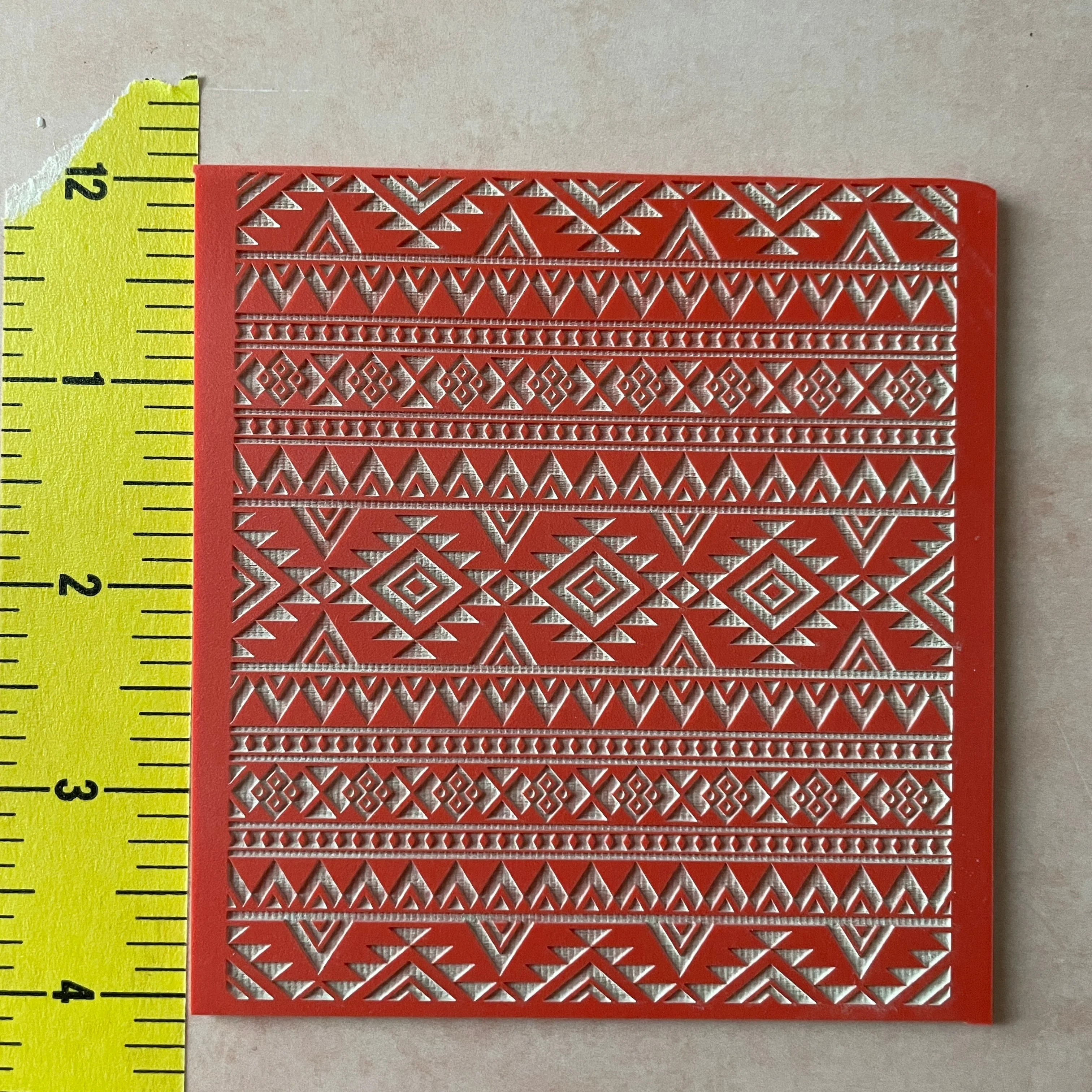 Quilted in the West South west Rubber Stamp Texture Sheet Mat for polymer clay metal clay mixed media art - Image 5