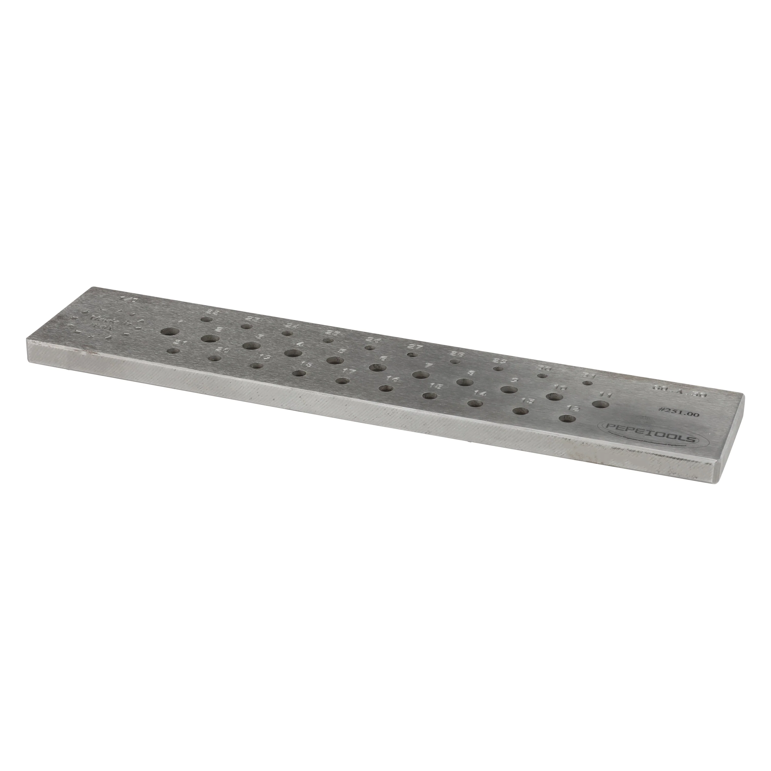 Round Wire Draw Plate, 6mm - 3mm, 31 Holes, Hardened Steel - Image 4