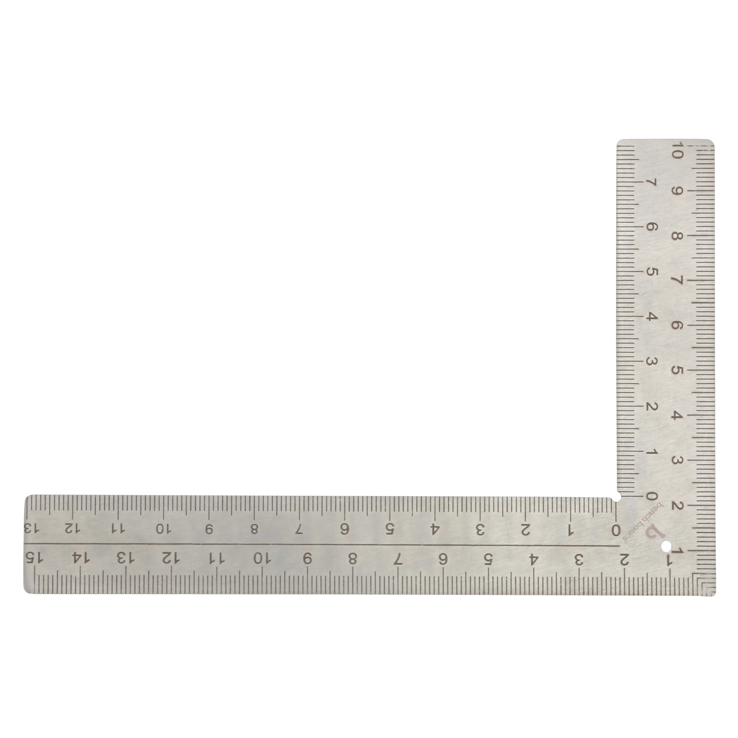 Square Metric Ruler for Metalsmiths and Jewelers, Stainless Steel, 90° - Image 2