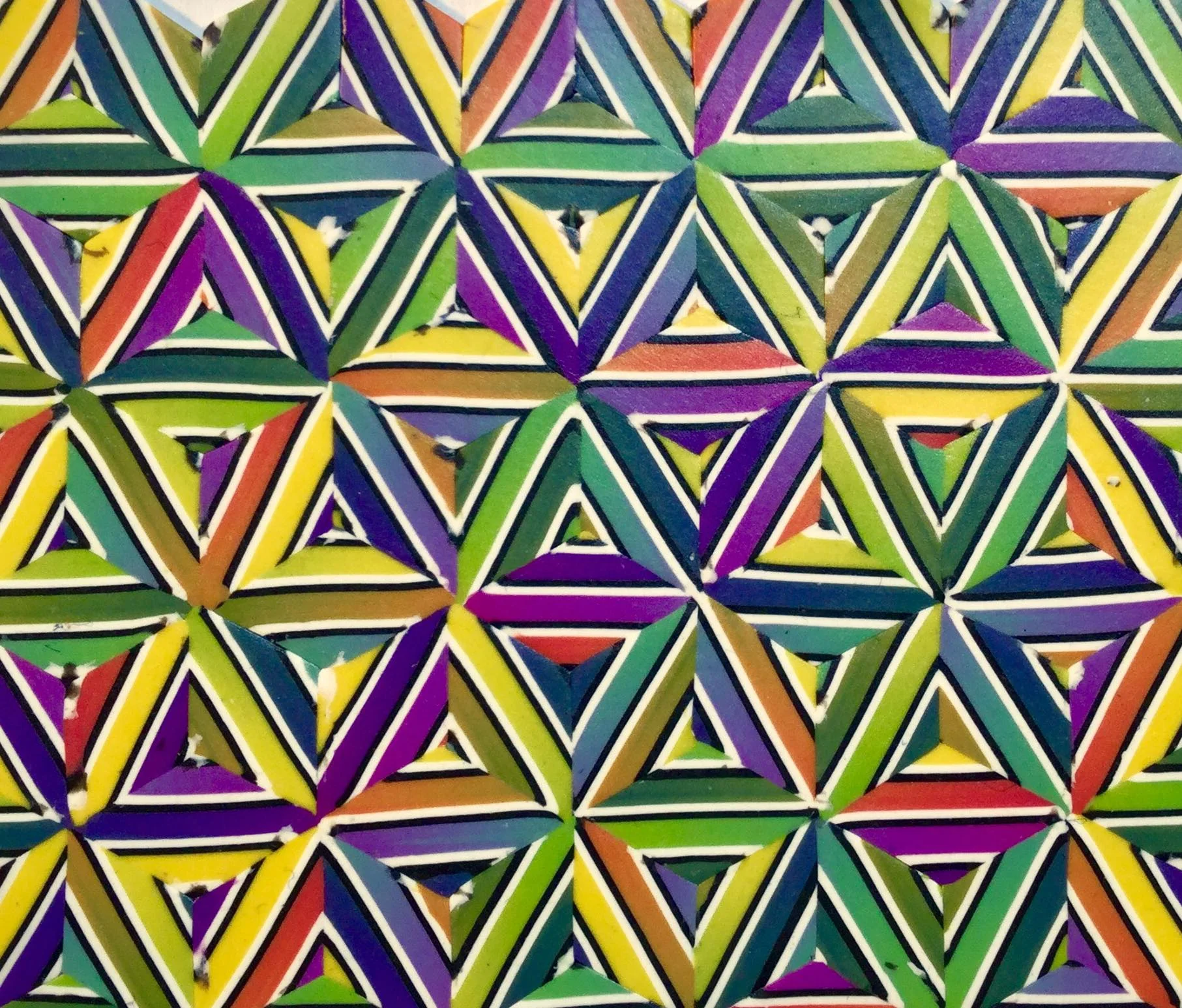 The Create Template for geometric, quilted hexagon, triangle, diamond patterns on clay slabs and veneers - Image 10